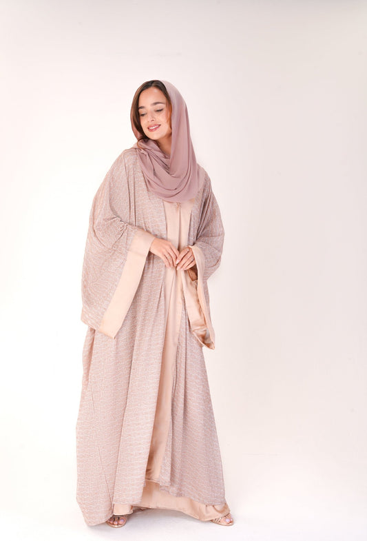 Blush Glow Abaya – Flowy Kimono Abaya – Modest Fashion by MODMOD