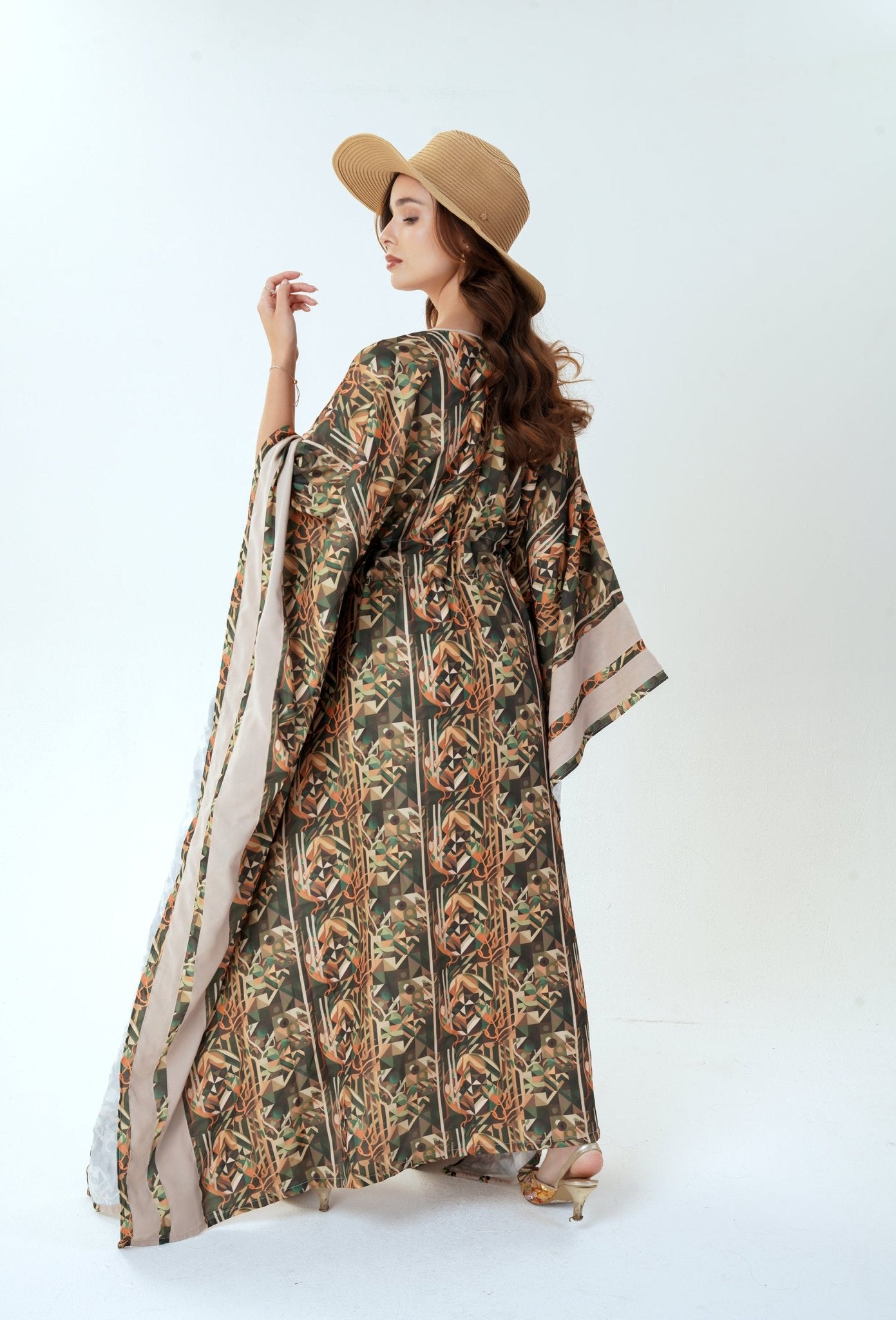 Palm mirage kaftan - perfect for summer modest beach wear in print- MODMOD UK