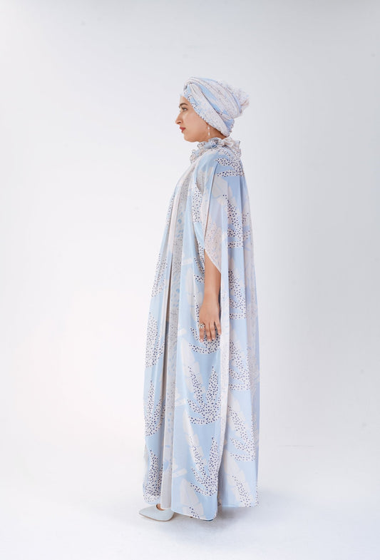 Misty Veil Dress – Printed summer floral dress– Modest Fashion by MODMOD